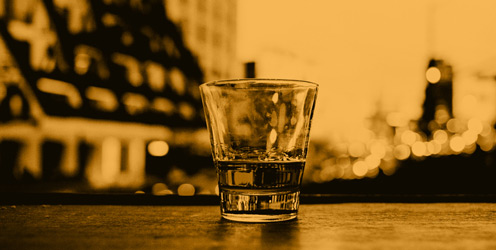 A glass of Bourbon